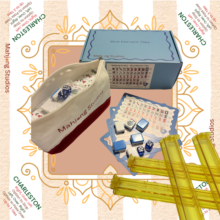 Mahjong Studios – Blue Element American Mahjong Tile Set (166 Tiles)