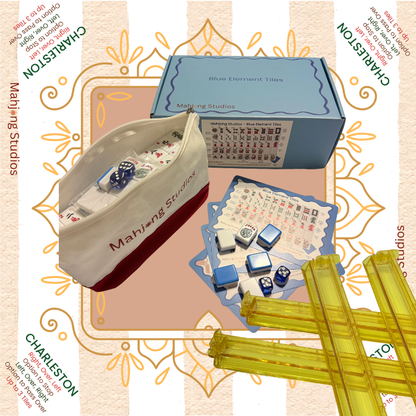 Mahjong Studios – Blue Element American Mahjong Tile Set (166 Tiles)