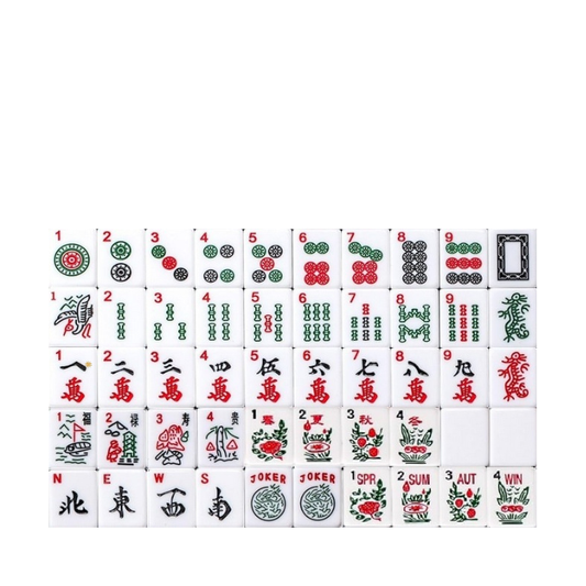 Mahjong Tiles - White Edit – American Mahjong Tile Set (166 Tiles)