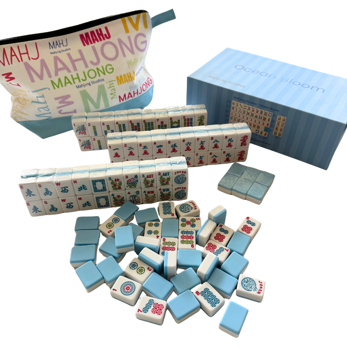 Mahjong Studios – American Mahjong Tile Set Yellow Lilac Ocean Blue