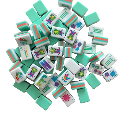 Teal - Lunaflor Mahjong Tiles - 160 American Mahjong Tiles