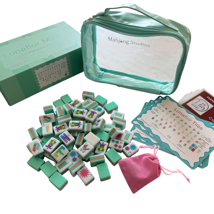 Teal - Lunaflor Mahjong Tiles - 160 American Mahjong Tiles