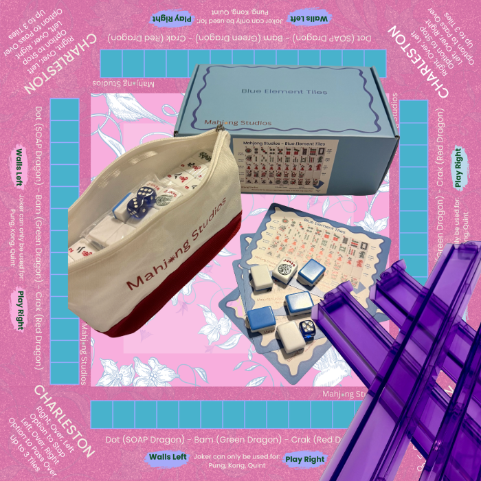 Mahjong Studios – Blue Element American Mahjong Tile Set (166 Tiles)