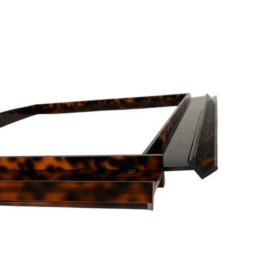 Luxury Handmade Tortoise Shell Acrylic Mahjong Racks and Pushers Set of 4