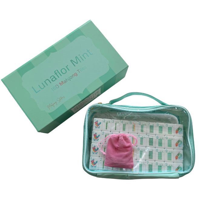 Teal - Lunaflor Mahjong Tiles - 160 American Mahjong Tiles