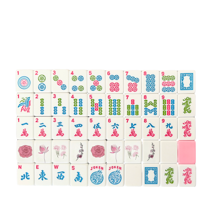 Mahjong Studios – Peony Garden American Mahjong Tile Set (160 Tiles)