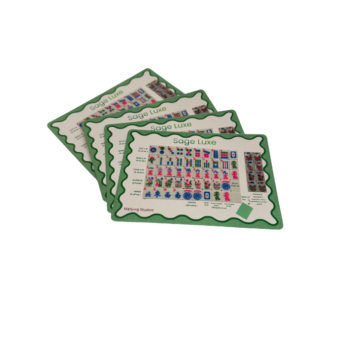 Mahjong Studios – American Mahjong Tile Set Green Tiles - Sage Luxe (Presale)