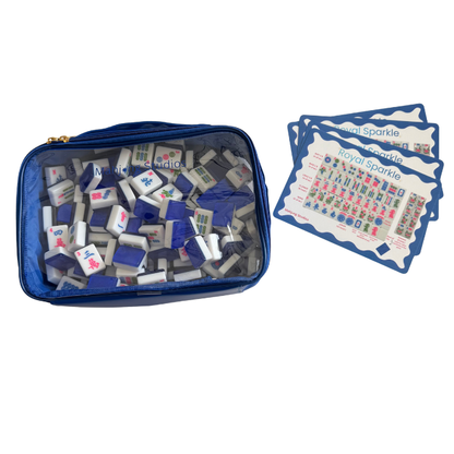 Royal Sparkle - Mahjong Tiles – American Mahjong Tile Set (166 Tiles) Royal Blue Sparkle