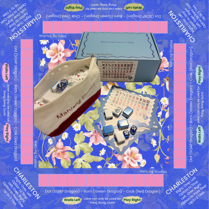 Mahjong Studios – Blue Element American Mahjong Tile Set (166 Tiles)