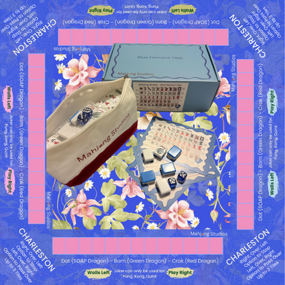 Mahjong Studios – Blue Element American Mahjong Tile Set (166 Tiles)