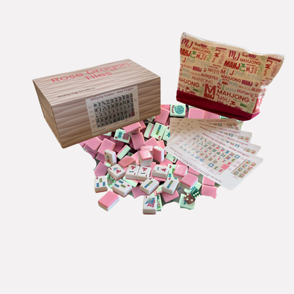 Rose Dragon American Mahjong Pink Tile Set Bundle (with Blanks)