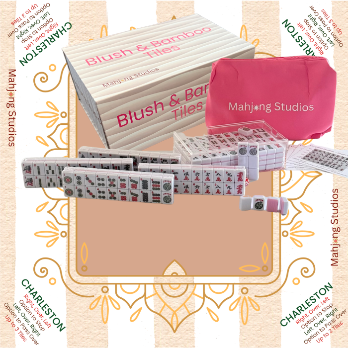 Mahjong Studios – Blush & Bamboo American Mahjong Bundle (166 Tiles)