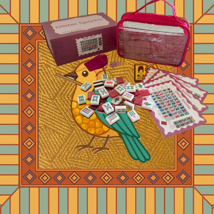 Glitter Sparkle - American Mahjong Tile Set (166 Tiles) Pink Bundle