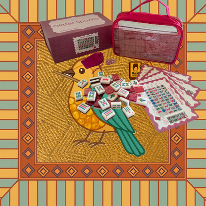 Glitter Sparkle - American Mahjong Tile Set (166 Tiles) Pink Bundle