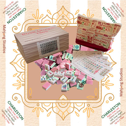 Rose Dragon American Mahjong Pink Tile Set Bundle (with Blanks)