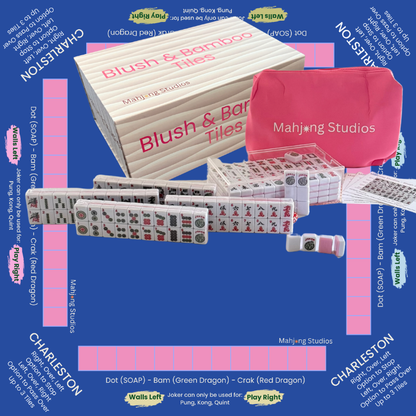 Mahjong Studios – Blush & Bamboo American Mahjong Bundle (166 Tiles)