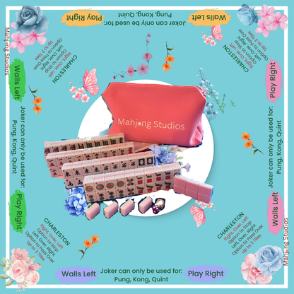 Mahjong Studios – Blush & Bamboo American Mahjong Bundle (166 Tiles)