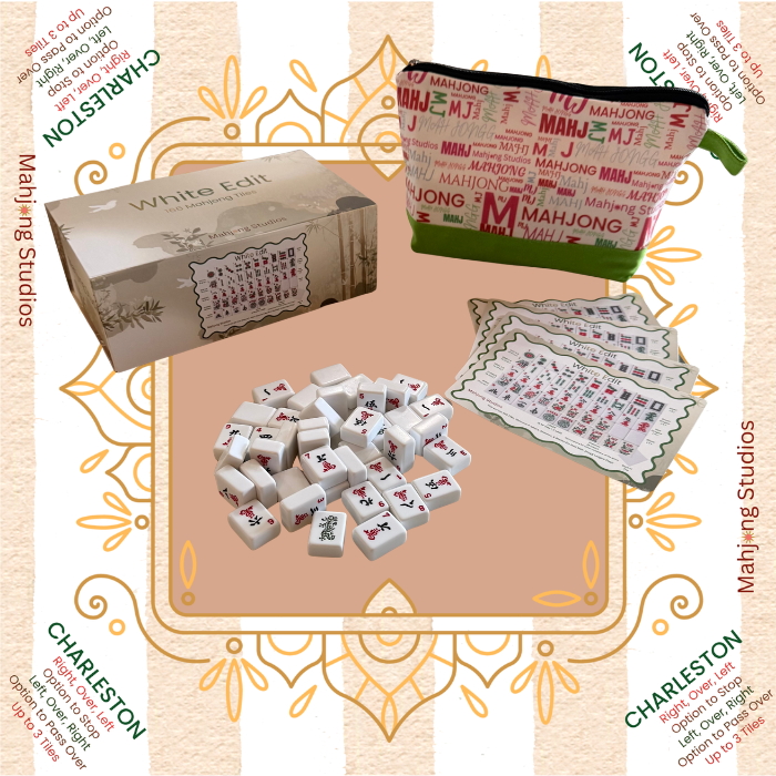 White Edit American Mahjong Tile Set Bundle (with Blanks)