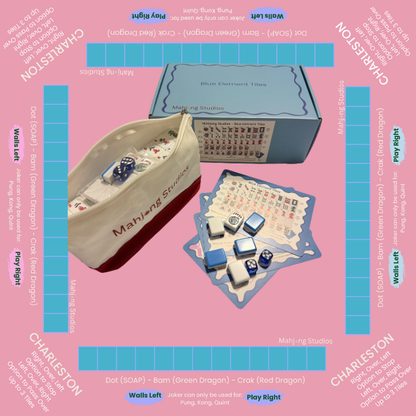 Mahjong Studios – Blue Element American Mahjong Tile Set (166 Tiles)