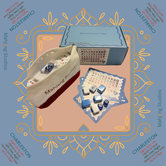 Mahjong Studios – Blue Element American Mahjong Tile Set (166 Tiles)