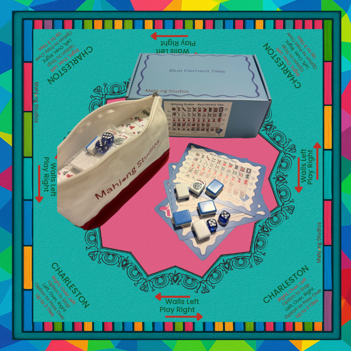 Mahjong Studios – Blue Element American Mahjong Tile Set (166 Tiles)