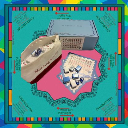 Mahjong Studios – Blue Element American Mahjong Tile Set (166 Tiles)