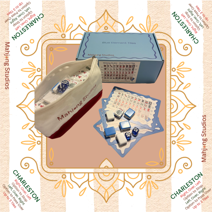 Mahjong Studios – Blue Element American Mahjong Tile Set (166 Tiles)