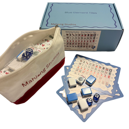 Mahjong Studios – Blue Element American Mahjong Tile Set (166 Tiles)