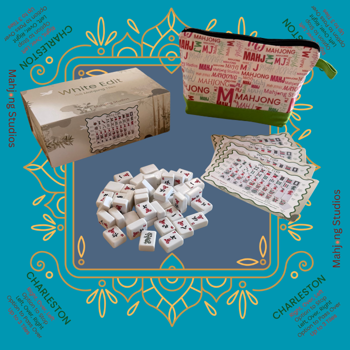 White Edit American Mahjong Tile Set Bundle (with Blanks)