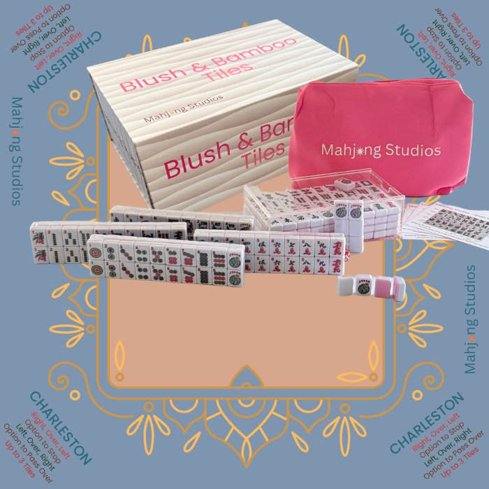 Mahjong Studios – Blush & Bamboo American Mahjong Bundle (166 Tiles)