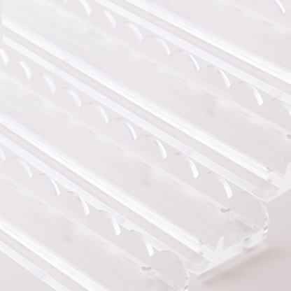 20" Clear Acrylic Scalloped Mahjong Rack & Pushers | Premium American Mahjong Rack Set