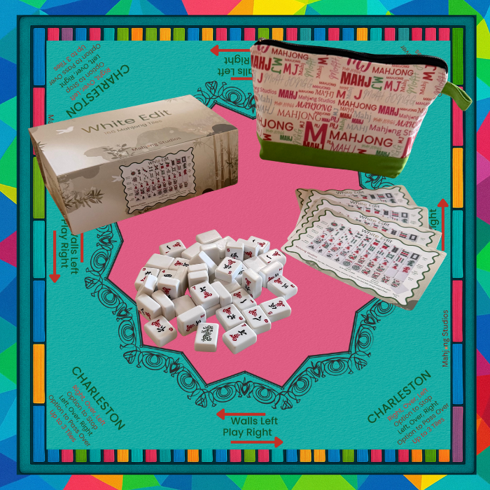 White Edit American Mahjong Tile Set Bundle (with Blanks)