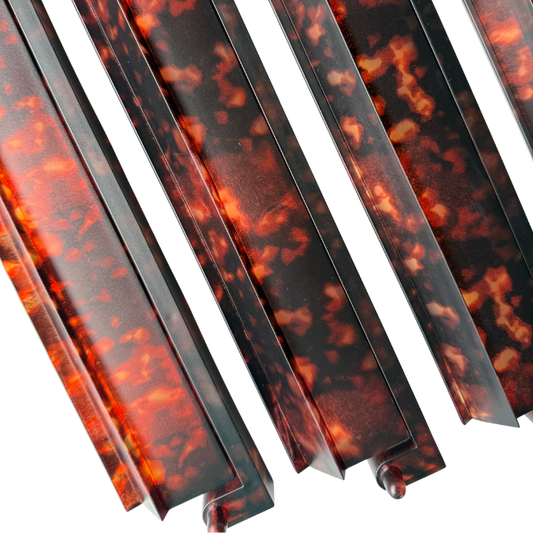 Tortoise Shell Mahjong Rack & Pusher Set Matte Finish