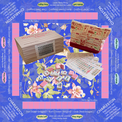 Rose Dragon American Mahjong Pink Tile Set Bundle (with Blanks)