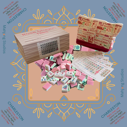 Rose Dragon American Mahjong Pink Tile Set Bundle (with Blanks)