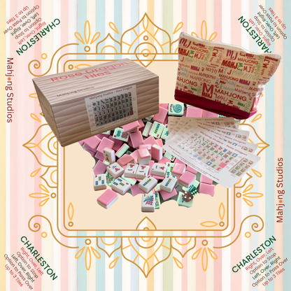 Rose Dragon American Mahjong Pink Tile Set Bundle (with Blanks)