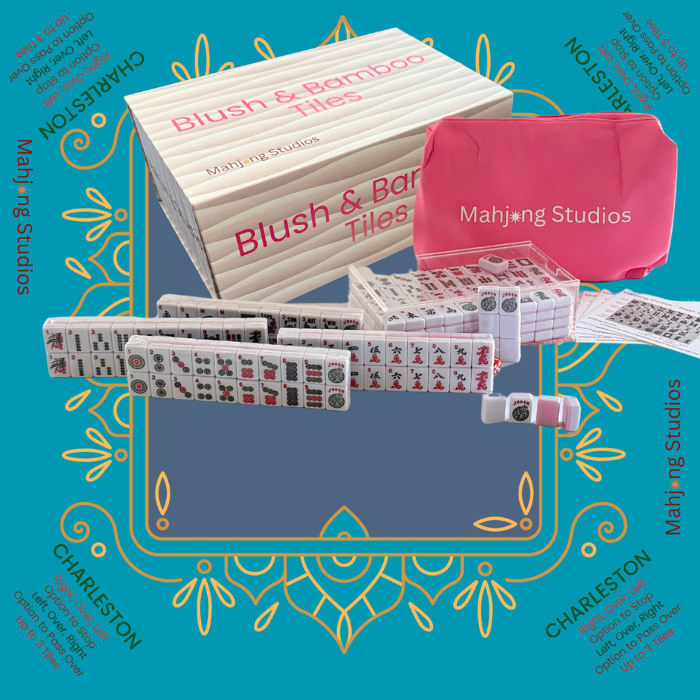 Mahjong Studios – Blush & Bamboo American Mahjong Bundle (166 Tiles)