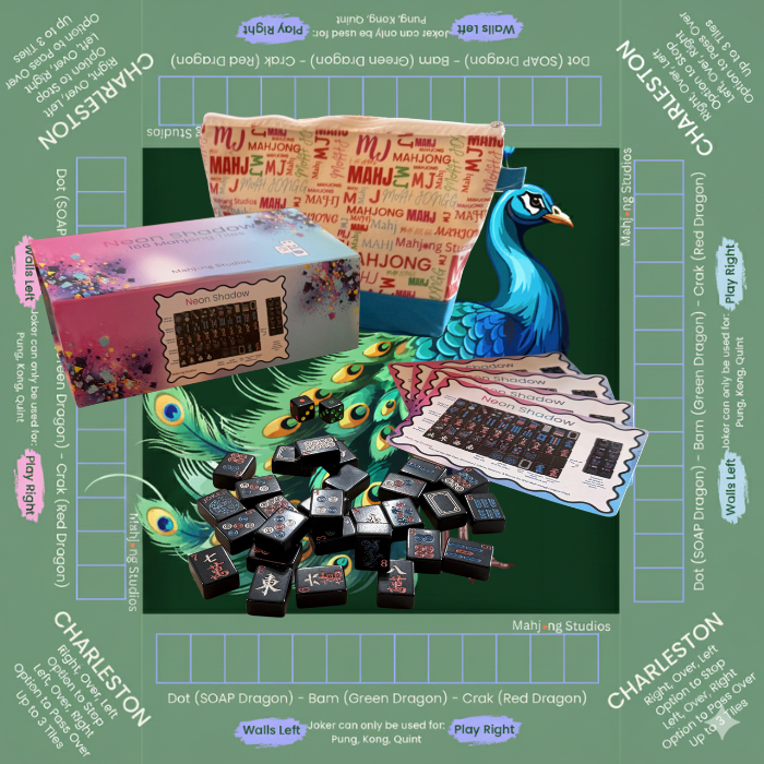 Neon Shadow American Mahjong Tile Set Bundle