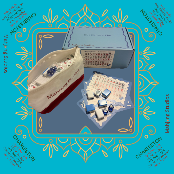 Mahjong Studios – Blue Element American Mahjong Tile Set (166 Tiles)