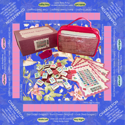 Glitter Sparkle - American Mahjong Tile Set (166 Tiles) Pink Bundle
