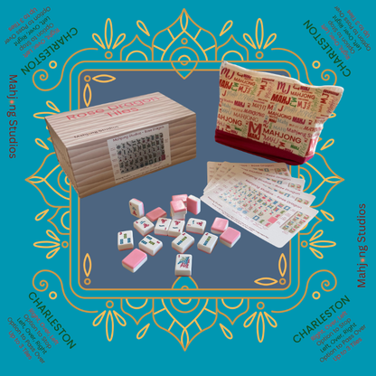 Rose Dragon American Mahjong Pink Tile Set Bundle (with Blanks)