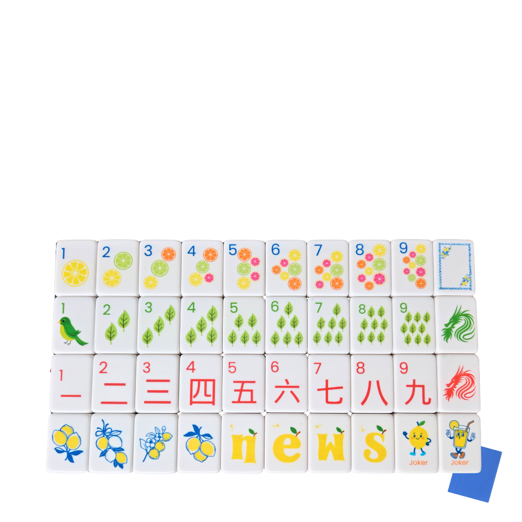 Mahjong Studios – Lemon Tide American Mahjong Tile Set (160 Tiles)