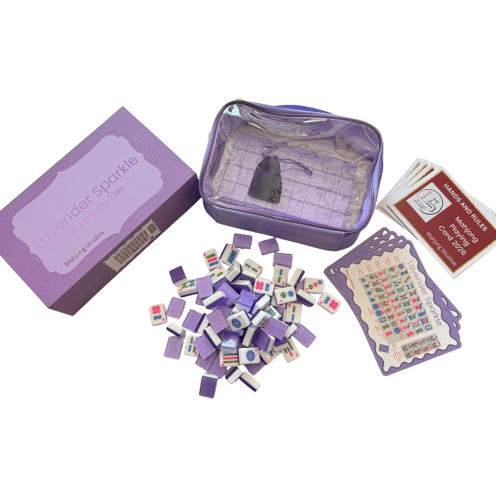 Lavender Sparkle 166-tile Tournament Edition American Mahjong set