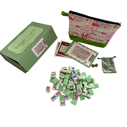 Mahjong Studios – American Mahjong Tile Set Green Tiles - Sage Luxe (Presale)