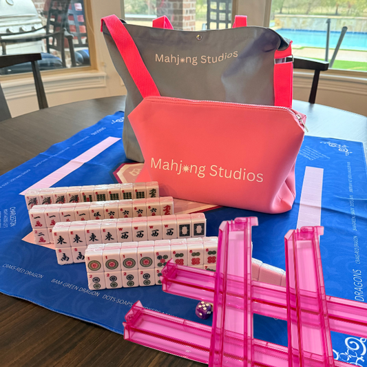 All In One - Mahjong Bundle - American Mahjong Set 166 2-Color Tiles - Pink