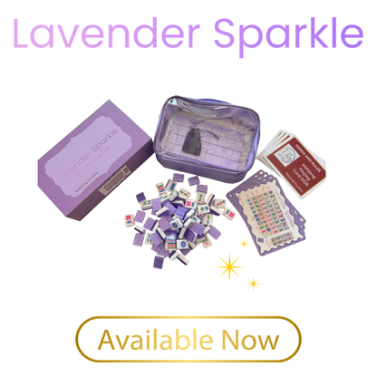 Lavender Sparkle - Mahjong Tiles – American Mahjong Tile Set (166 Tiles) Violet Purple Lavender Sparkle