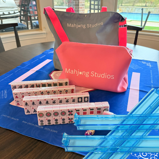 All In One - Mahjong Bundle - American Mahjong Set 166 2-Color Tiles - Pink