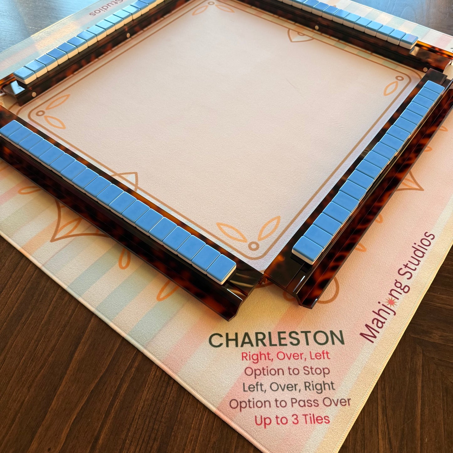 Pastel Luxe Mahjong Mat -  33 x 33 - Ships Rolled
