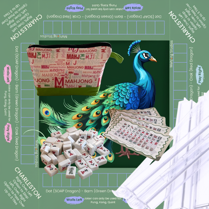 White Edit American Mahjong Tile Set Bundle (with Blanks)