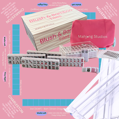 Mahjong Studios – Blush & Bamboo American Mahjong Bundle (166 Tiles)
